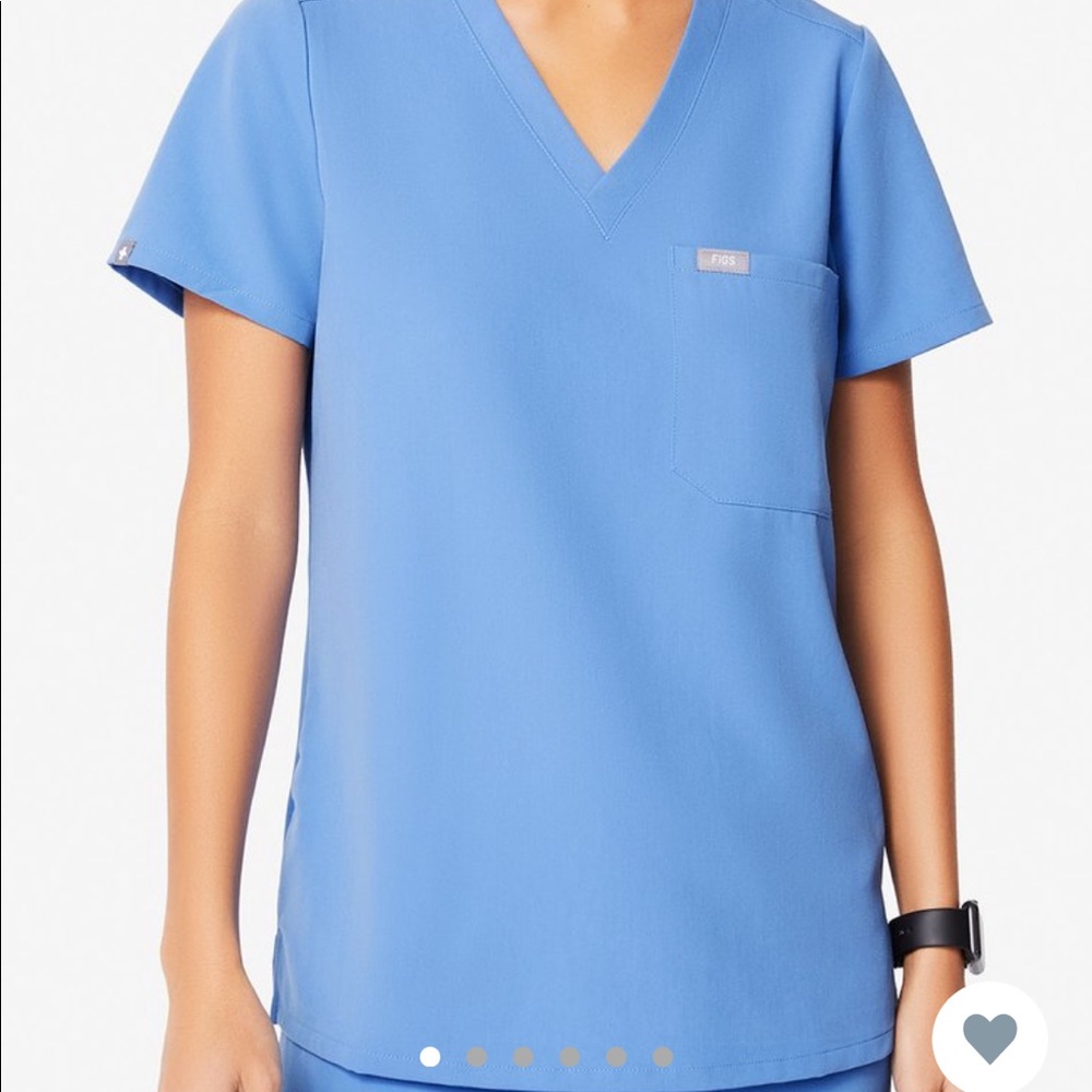Catarina one pocket top in ceil blue